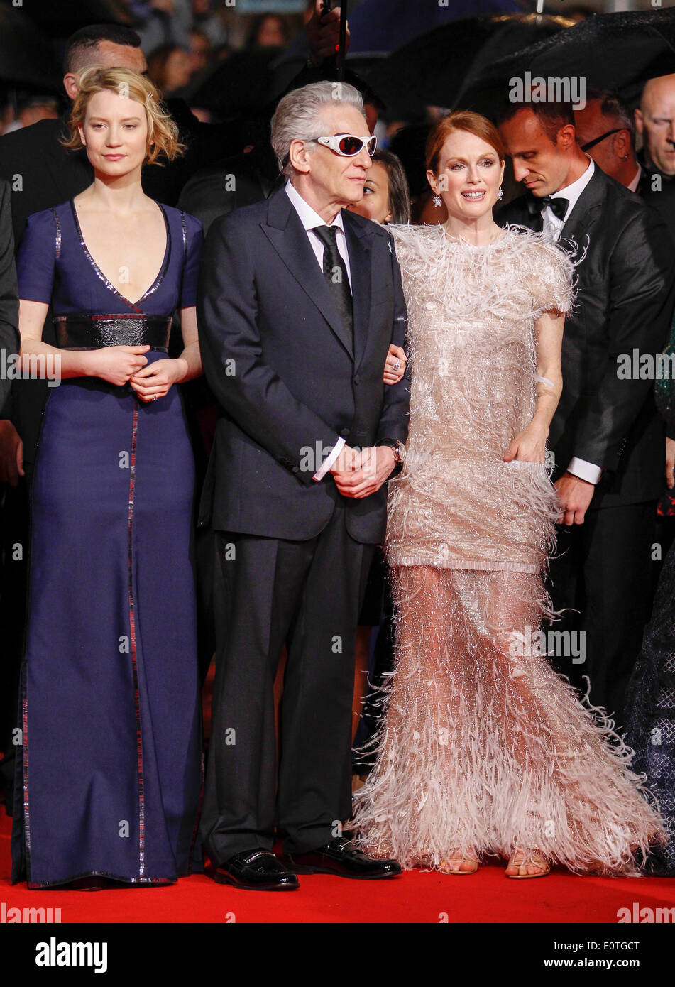 DAVID CRONENBERG JULIANNE MOORE KARTEN ZU DEN STERNEN. UA. 67. CANNES FILM-FESTIVAL CANNES Frankreich 19. Mai 2014 Stockfoto