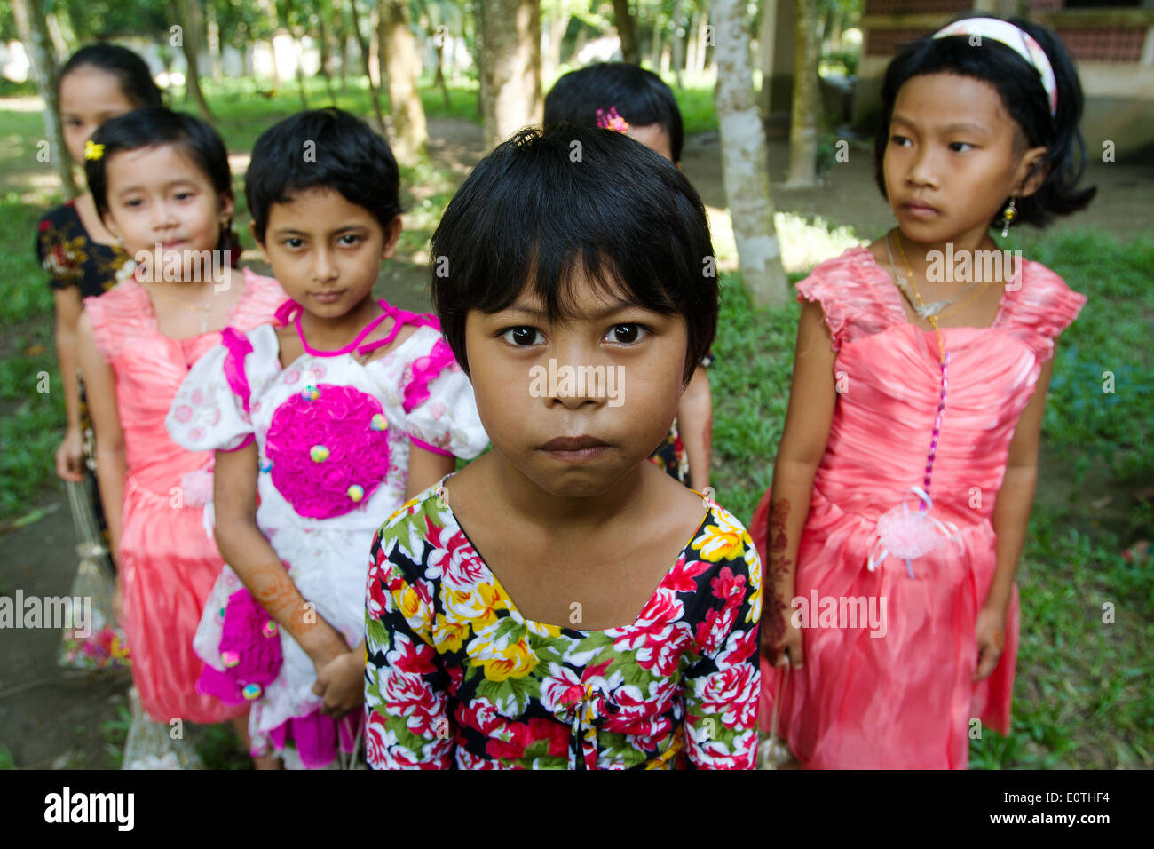 Mädchen im Waisenhaus in Dhaka Bangladesch Stockfoto