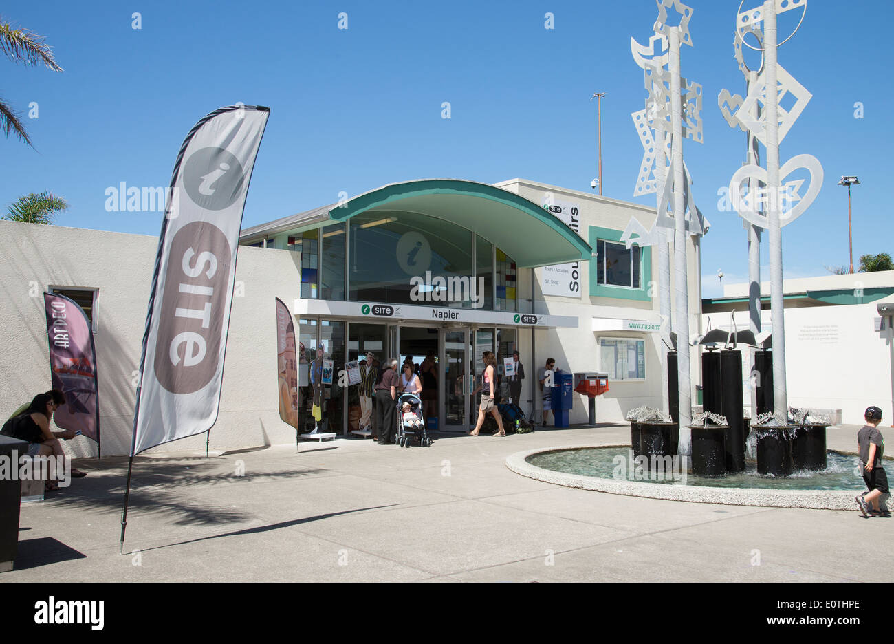 Tourist Information Office Stadtzentrum Napier in Hawkes Bay Region Neuseeland Stockfoto