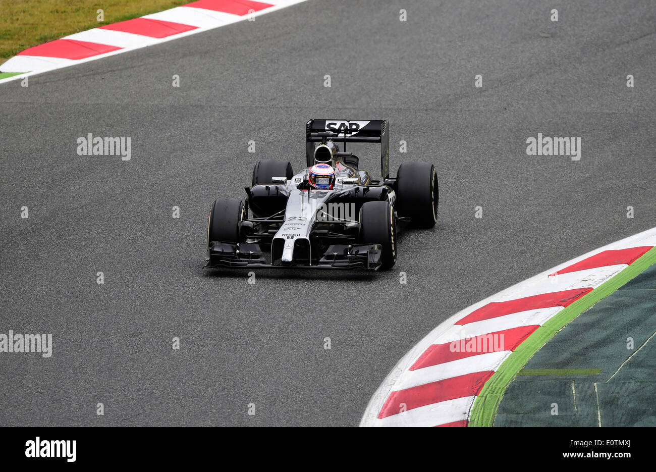 Formel 1 Grand Prix von Spanien 2014---Jenson Button (GBR), McLaren MP4-29 Stockfoto