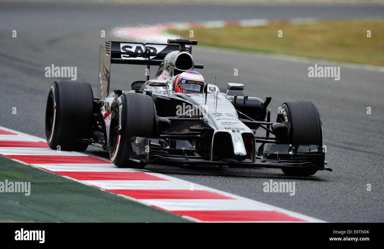 Formel 1 Grand Prix von Spanien 2014---Jenson Button (GBR), McLaren MP4-29 Stockfoto
