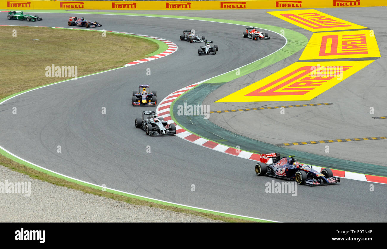 Formel 1 Grand Prix von Spanien 2014---erste Kurve nach dem Start Stockfoto