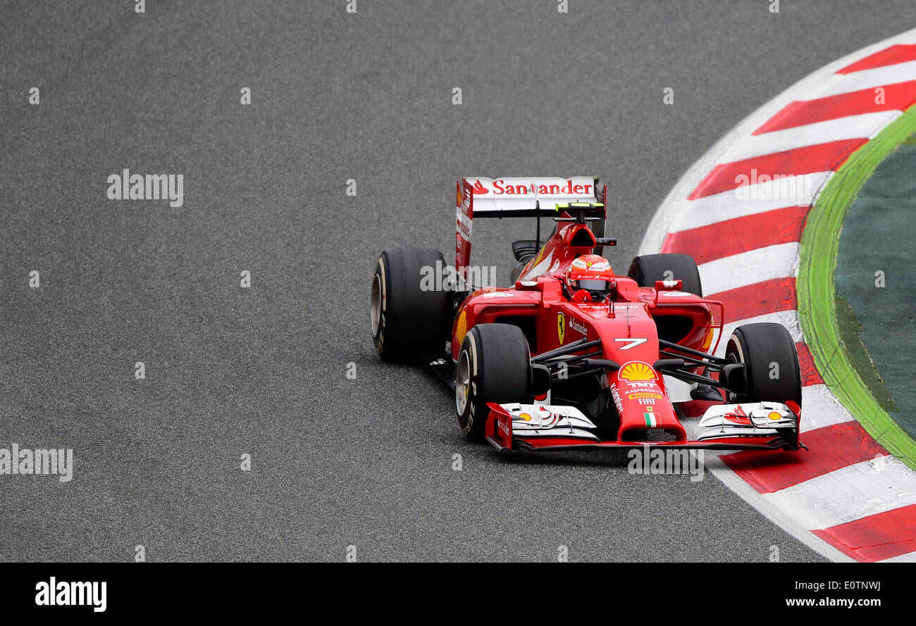 Formel 1 Grand Prix von Spanien 2014---Kimi Räikkönen--Räikkönen - Raeikkonen - (FIN), Ferrari F14 T Stockfoto