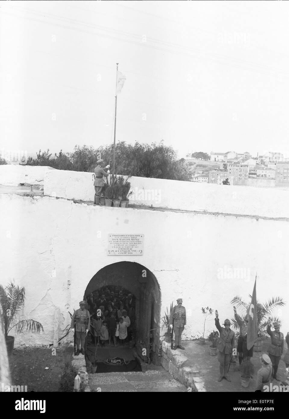 Festa Comemorativa da Tomada de Lisboa Ao Mouros, Castelo de São Jorge, Lisboa, 1928 Stockfoto