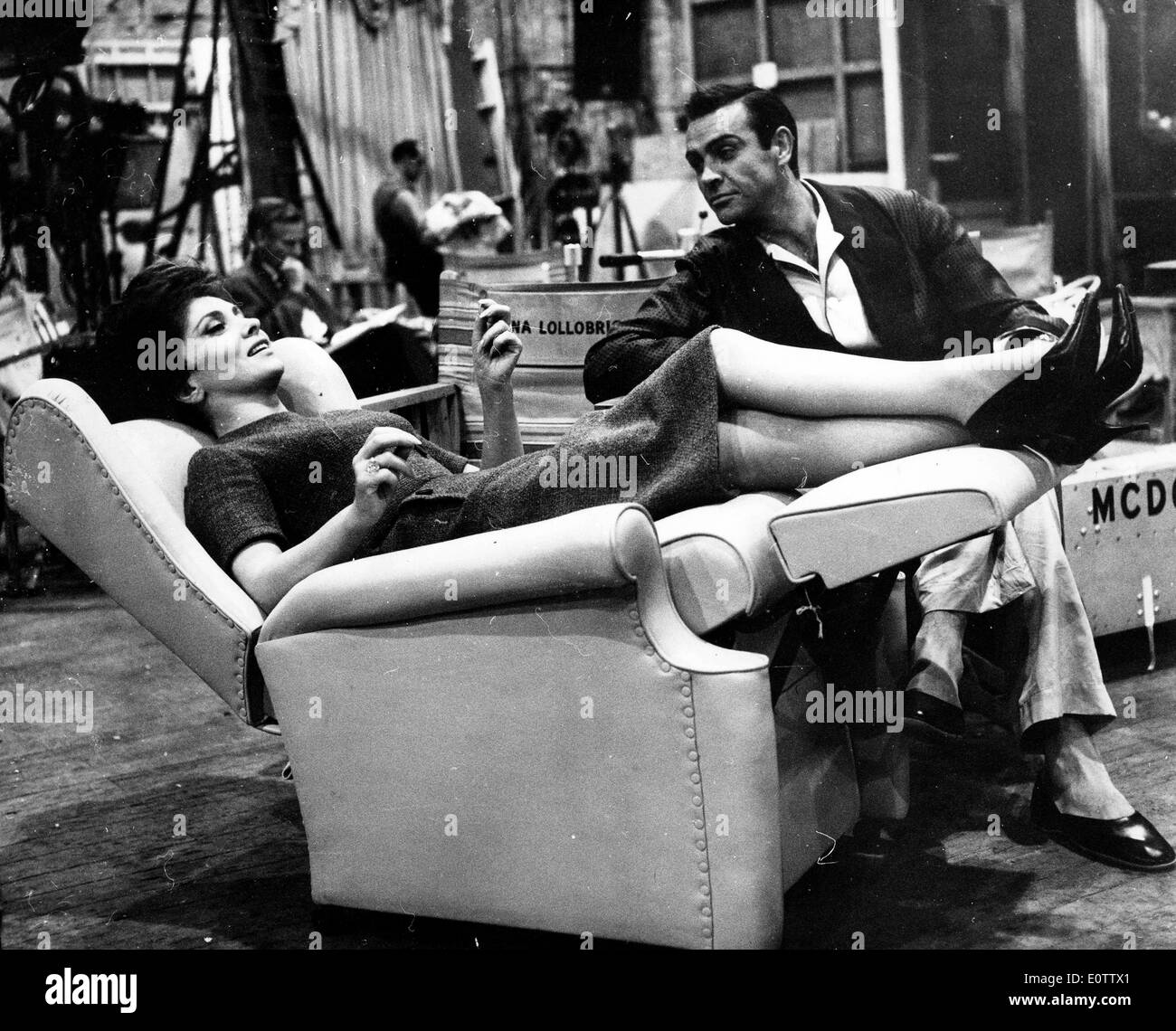 Schauspieler Sean Connery und Gina Lollobrigida Co-star Stockfoto