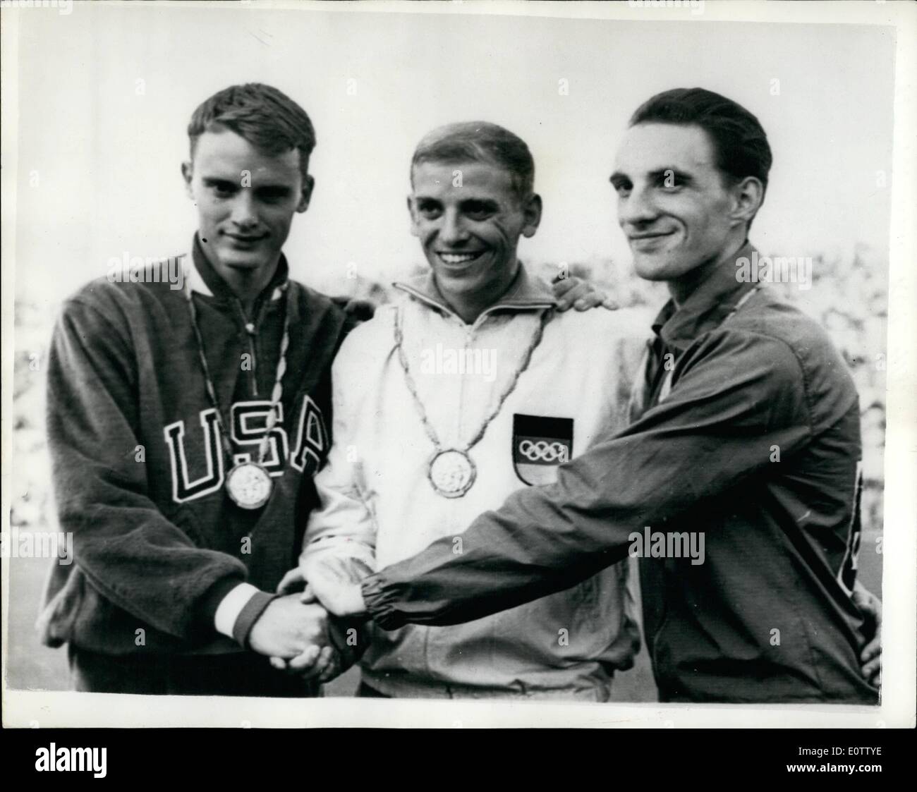 Sept. 09, 1960 Olympische Spiele in Rom, die BronzeMedaille für