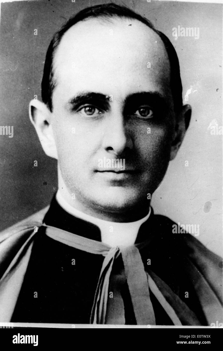 Porträt einer jungen Papst Paul VI. Stockfoto