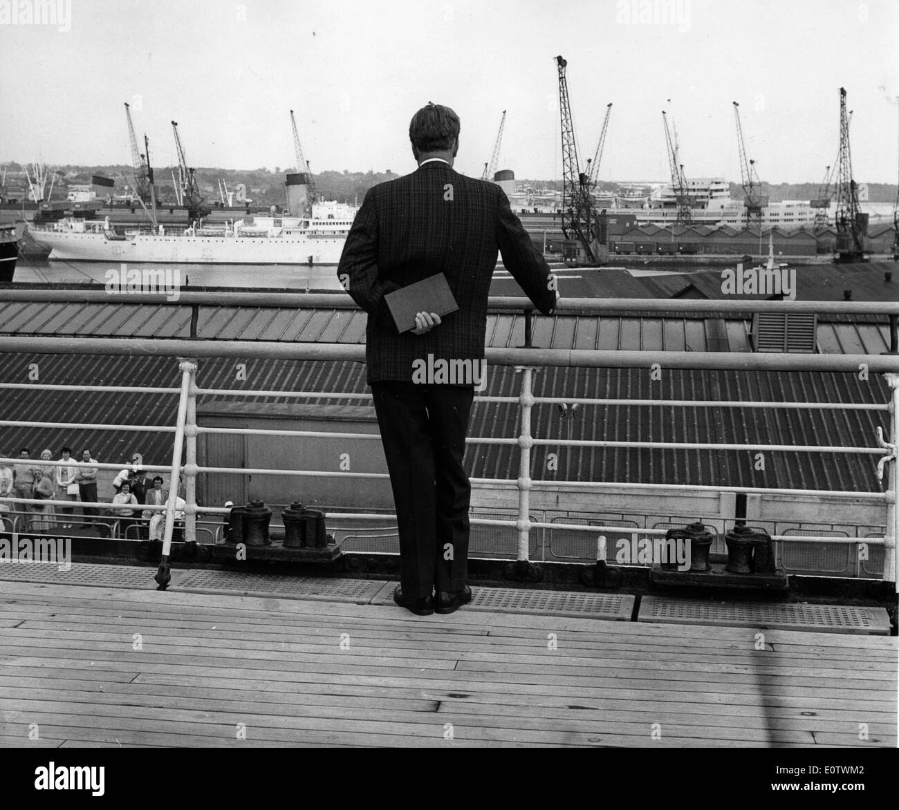 Reverend Billy Graham steht im Hafen Stockfoto