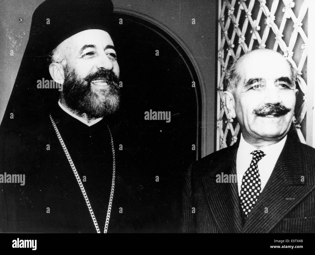 Erzbischof Makarios III mit Georgios Grivas Stockfoto