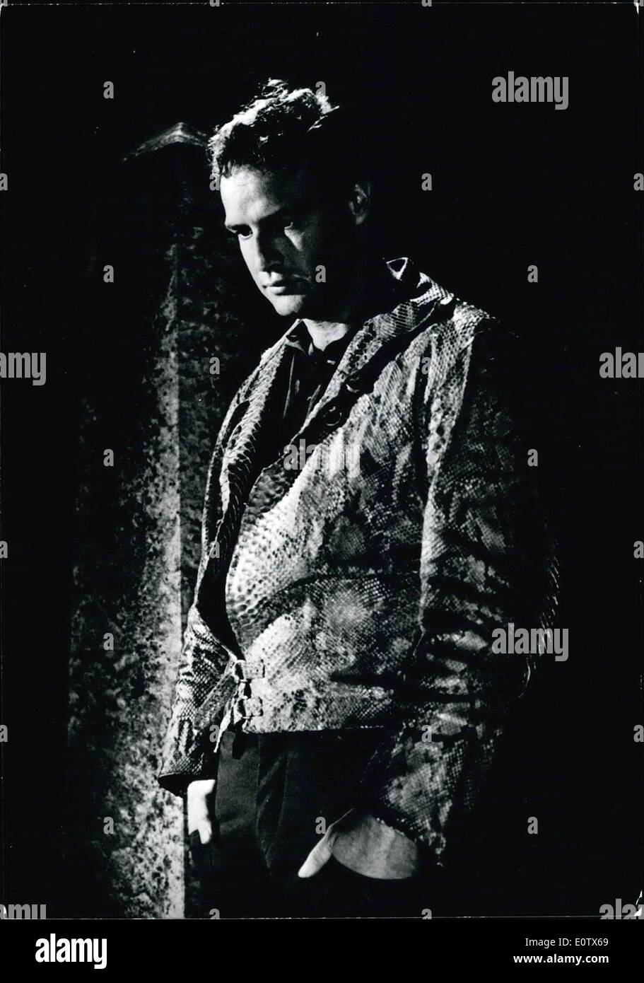 26. August 1960 - trägt Marlon Brando Leder Schlangenhaut Jacke Sidney Lumet Film APRESS Stockfoto