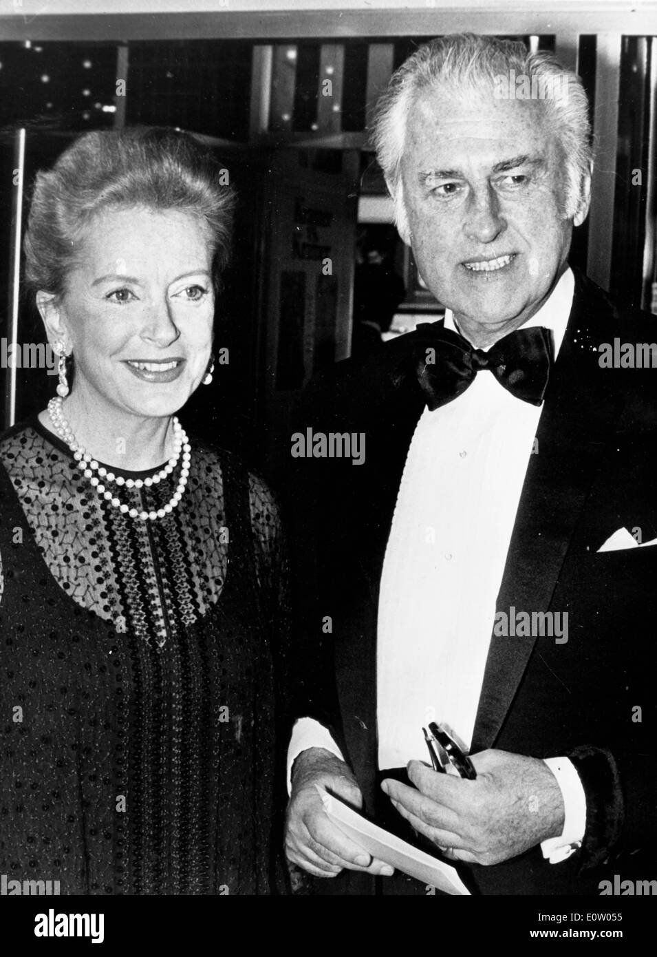 Schauspieler Stewart Granger und Deborah Kerr auf party Stockfoto
