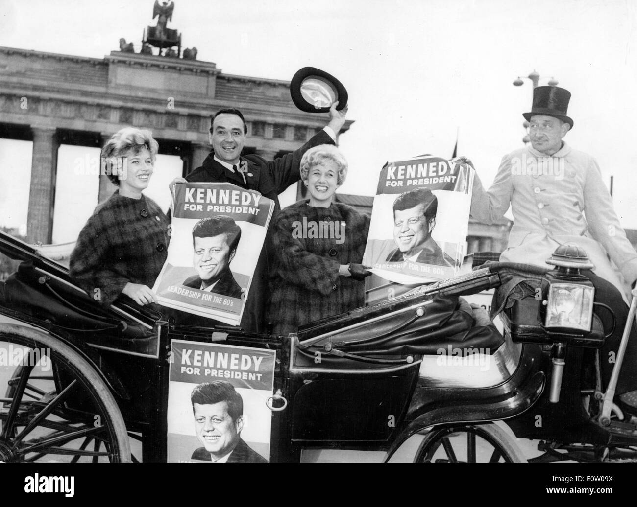 Präsident John F. Kennedy Campaiging Berlin Stockfoto