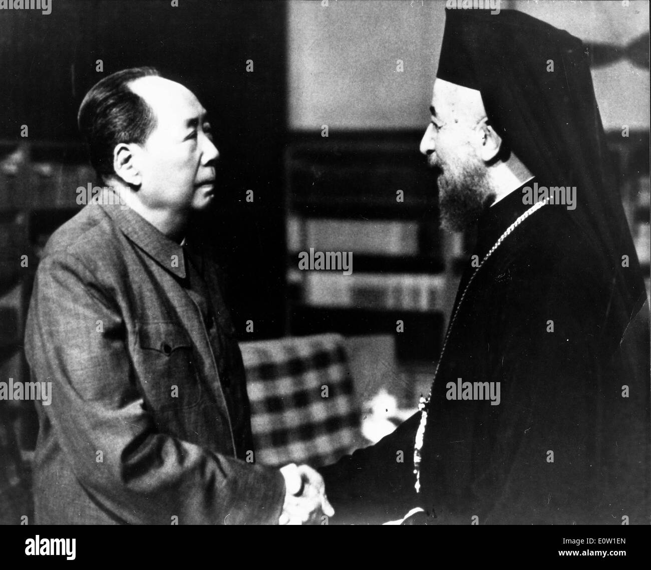 Erzbischof Makarios mit Vorsitzenden Mao Zedong Stockfoto