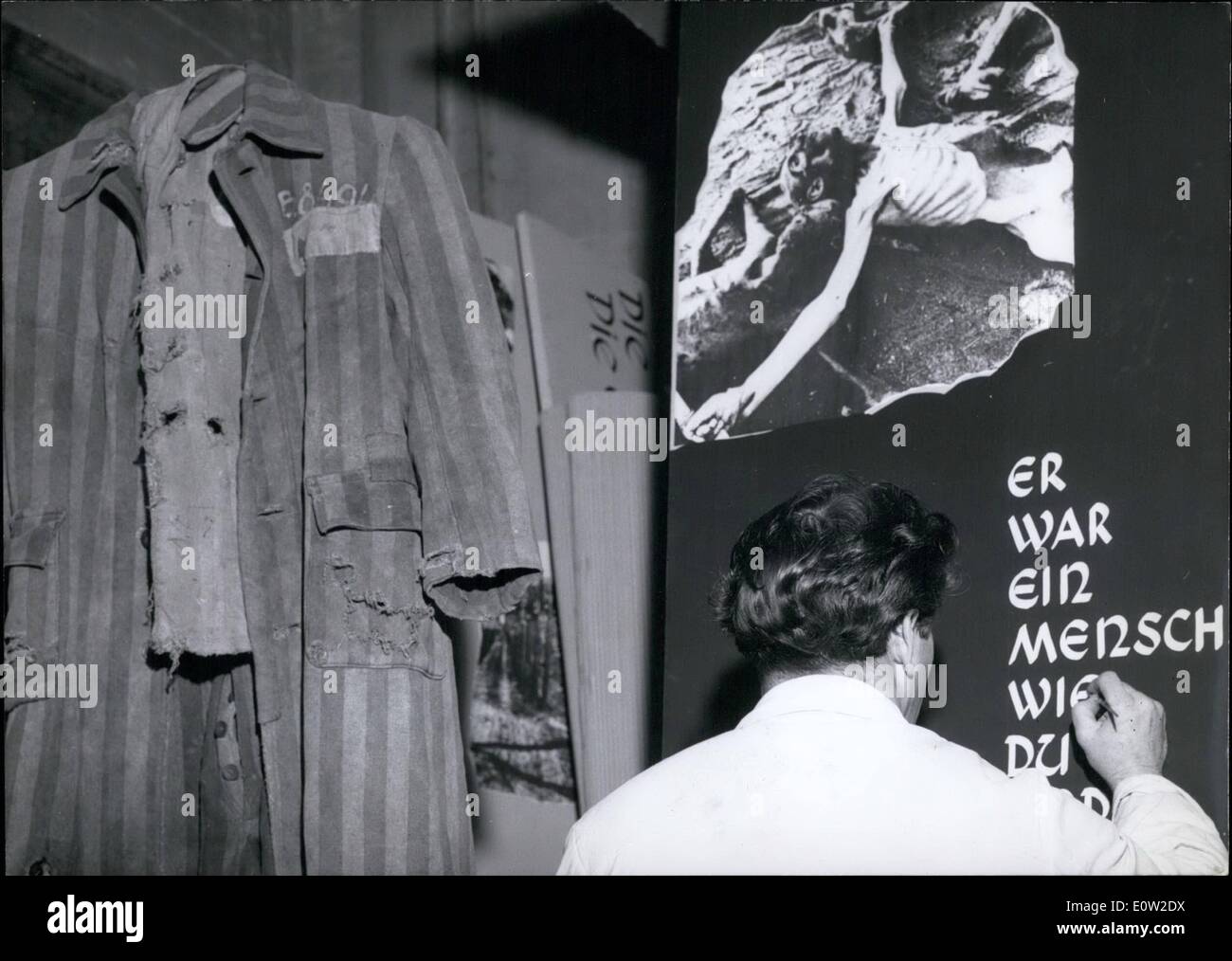 2. Februar 1961 - Eichmann-Ausstellung in München: am 18. Februar in München Burgerbraukeller wo am 9. November 1939 der Simulat Stockfoto