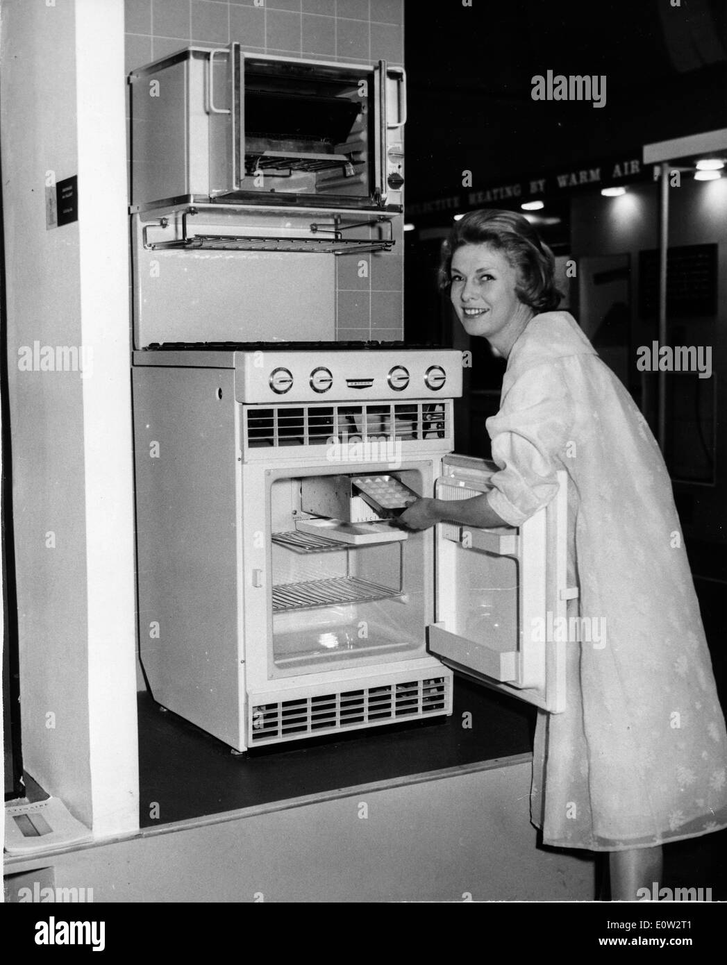 Gas Herd/Gas Kühlschrank auf dem display Stockfoto