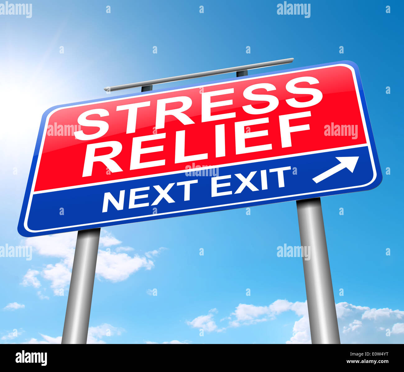 Stress Relief-Konzept. Stockfoto