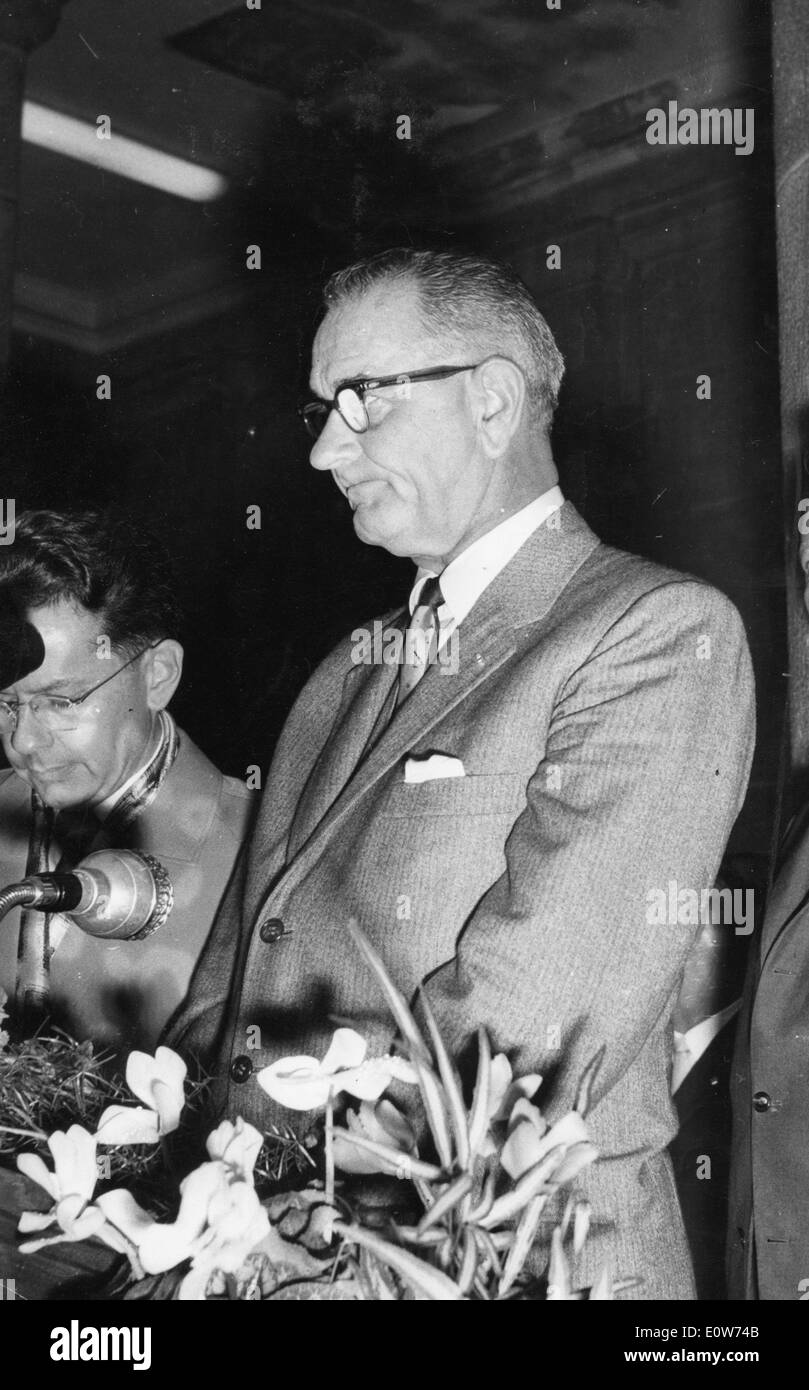 21. August 1961 - Berlin, Deutschland - LYNDON BAINES JOHNSON 27. August 1908 - 22. Januar 1973 oft als LBJ bezeichnet, war die 3 Stockfoto