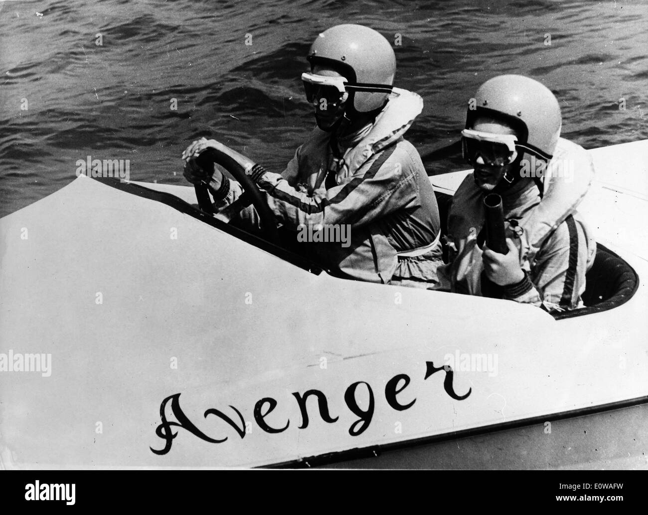 Schauspielerin Daliah Lavi fährt Boot Filmszene Stockfoto