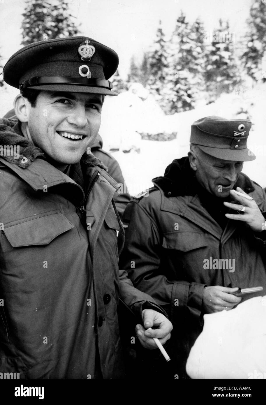 Konstantin II mit militärischer Befehlshaber Stockfoto