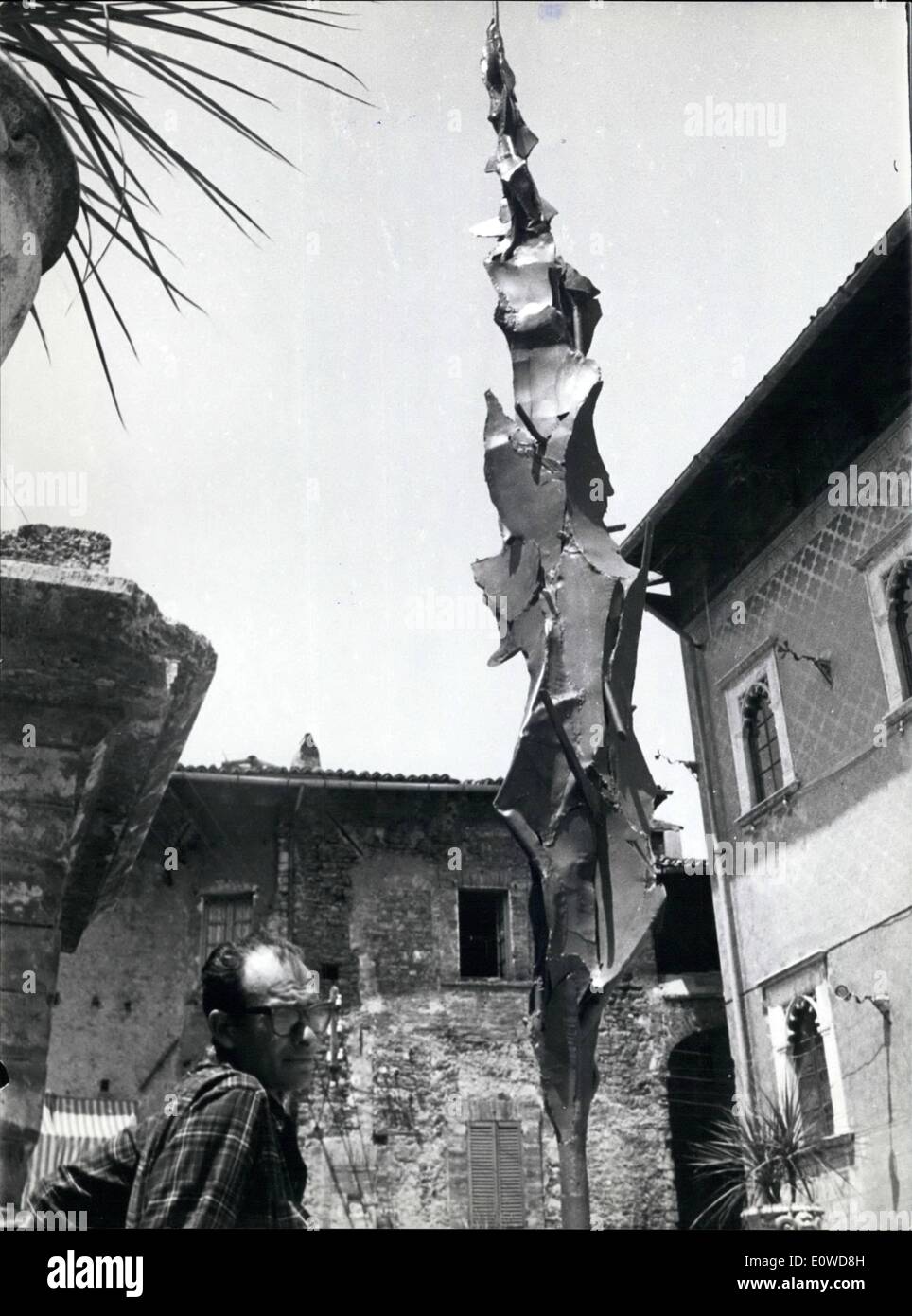 6. Juni 1962 - letzte Nacht in der schönen alten Stadt in Umbrien, Spoleto nahm legen Sie die Leistung der fünfte Festival des Stockfoto