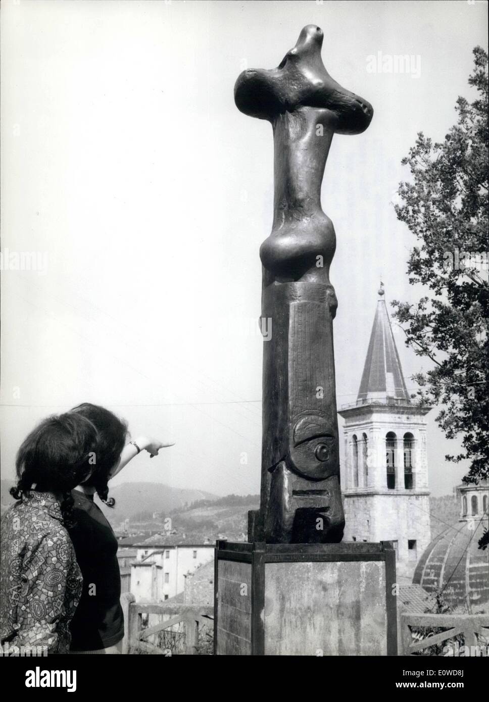 6. Juni 1962 - letzte Nacht in der schönen alten Stadt in Umbrien, Spoleto nahm legen Sie die Leistung der fünfte Festival des Stockfoto