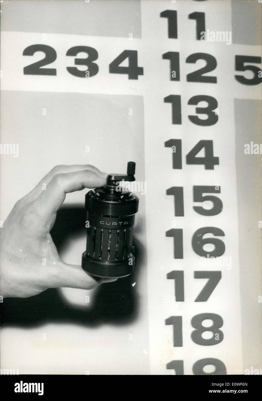 12. Oktober 1962 - präsentiert Liechtenstein weltweit kleinsten Rechner Stockfoto