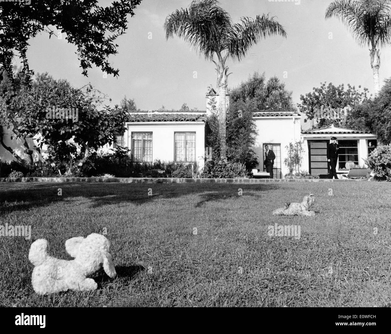 Starlet Marilyn Monroes Haus am Tag nach ihrer Beerdigung Stockfoto