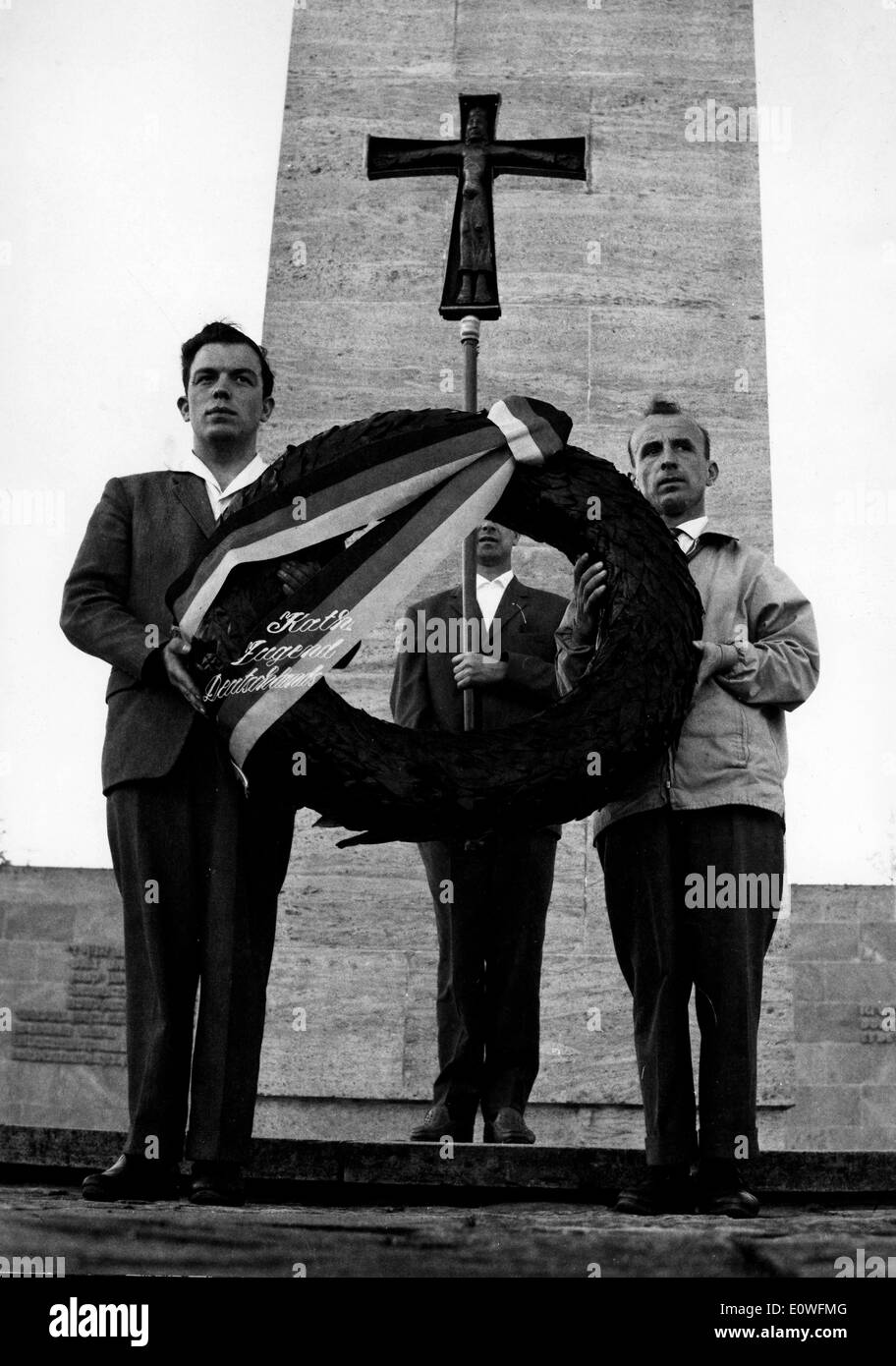 Gedenkfeier des KZ Bergen-Belsen Stockfoto