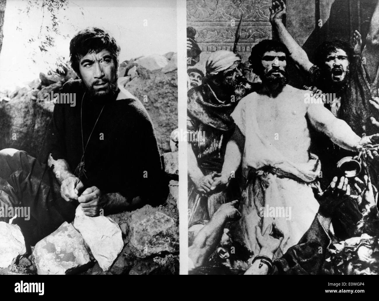 Schauspieler Anthony Quinn in dem Film "Barabbas" Stockfoto