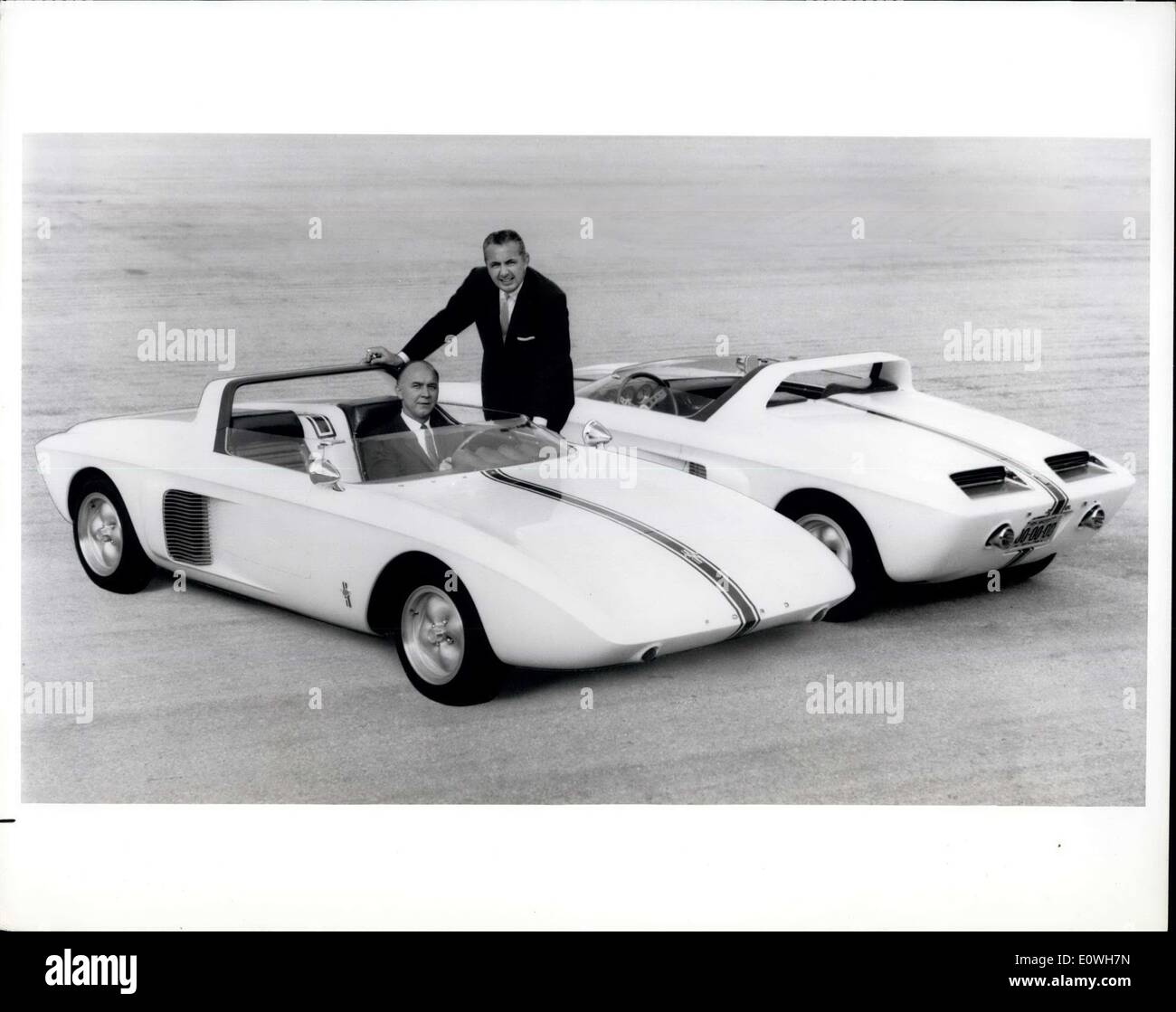 7. Oktober 1962 - kommen oder gehen, ist neue experimentelle Sportwagen Ford Motor Company, der Mustang alles neu. Blick über sind Stockfoto