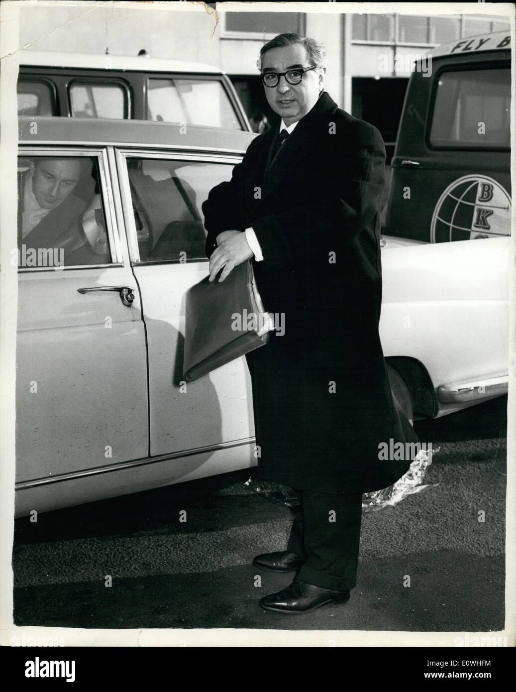 1. Januar 1963 - Mr. George Brown Tour weiter: der amtierende Anführer der Labor Party Mr George Brown, der seine Tour verkürzt Stockfoto