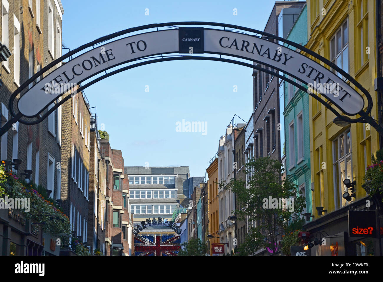 Carnaby Street Zeichen Stockfoto