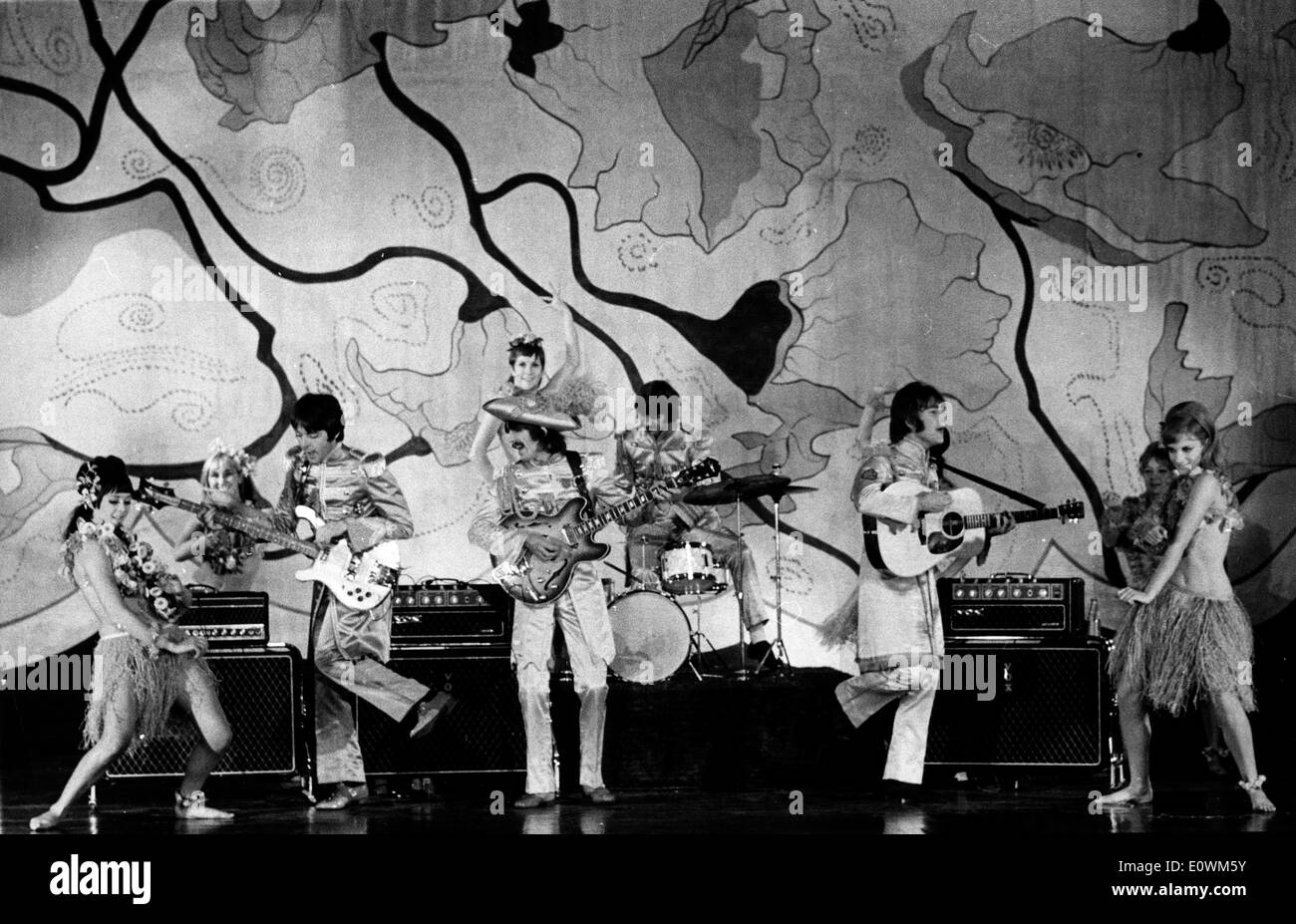 Die Beatles Aufnahme einen Fernsehauftritt Stockfoto