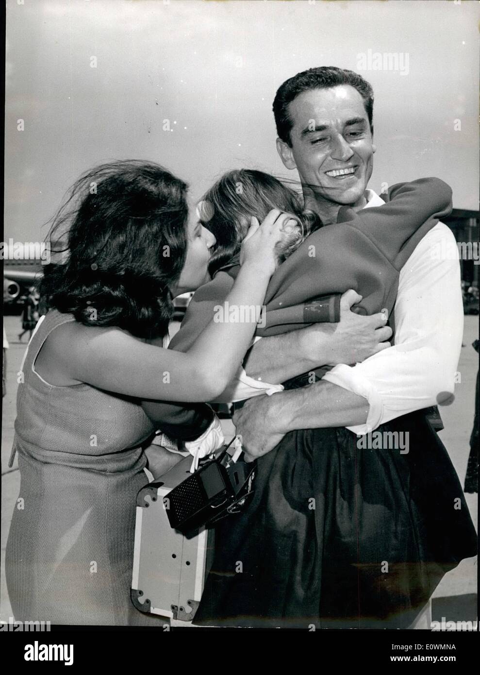 8. August 1963 - wird amerikanische Schauspielerin SHLLEY Winter heute Morgen nach Rom von verwendet kam sie entgegengesetzte Claudin Cardin im Stern Stockfoto