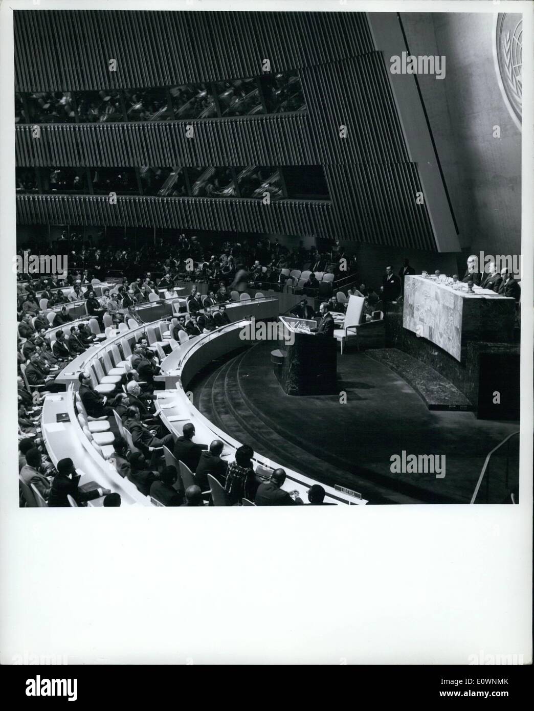 10. Oktober 1963 - Adressen Kaiser Haile Selassie 18. Tagung der UNO-Generalversammlung gewählt. Vereinte Nationen, New York, 4 Oktober Stockfoto