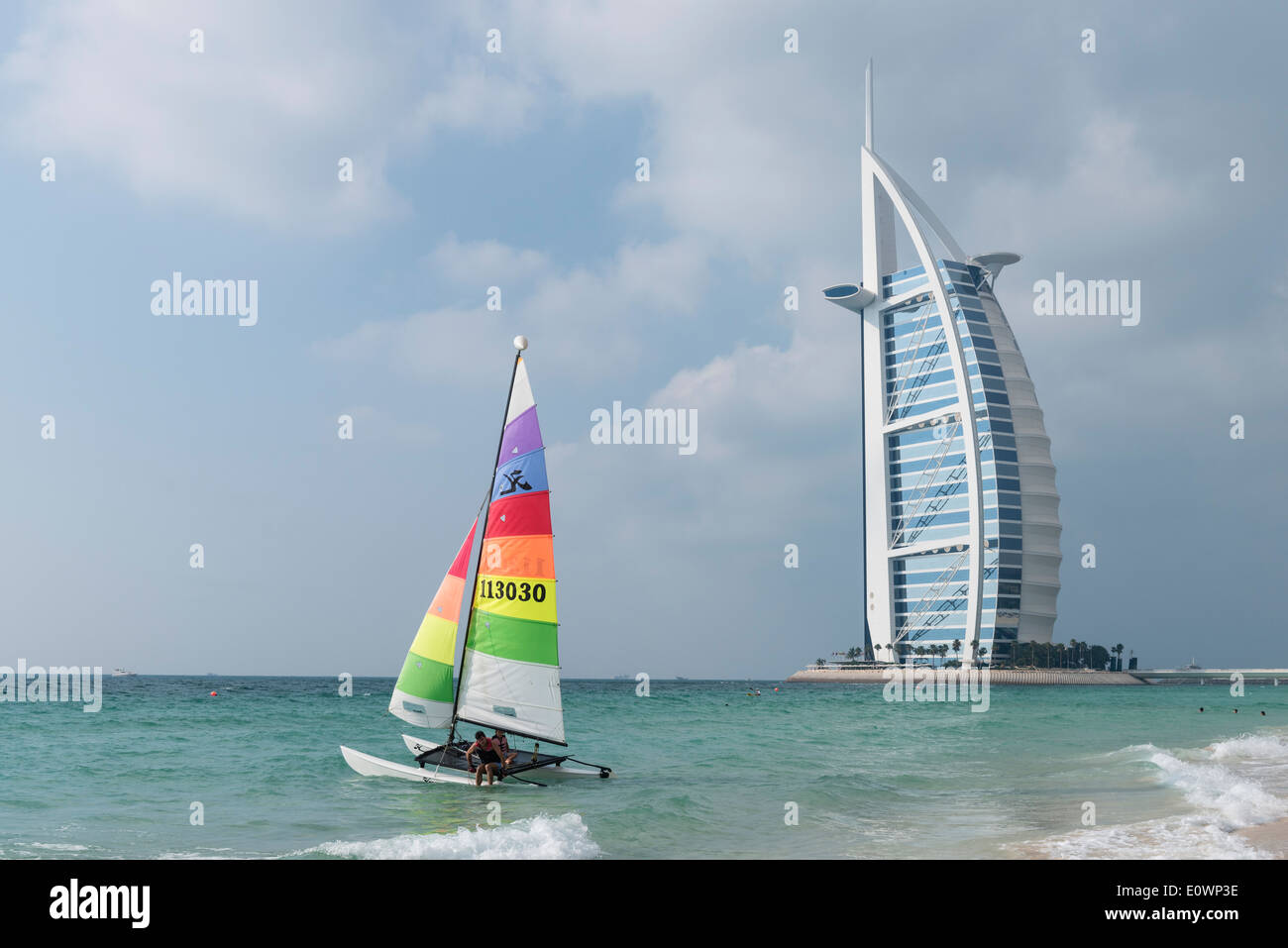 Luxuriöse Burj al Arab Hotel in Dubai Vereinigte Arabische Emirate Stockfoto