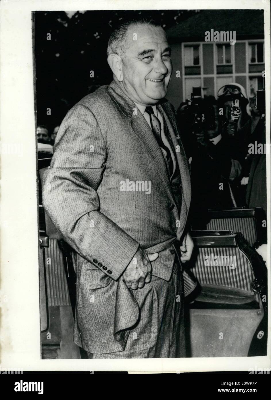 11. November 1963 - Präsident Lyndon b. Johnson von den Vereinigten Staaten. Bild aufgenommen beim Besuch in Bonn: Lyndon B. Johnson als bei- Stockfoto