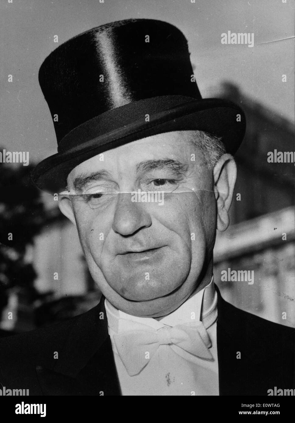 Präsident Johnson verkleidet, Kardinal Benelli zu besuchen Stockfoto