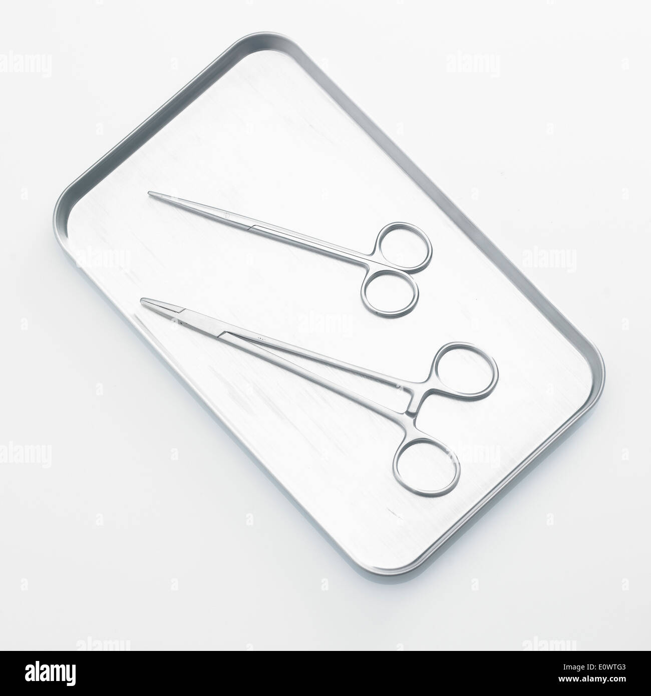 zwei chirurgische Scheren Stockfoto