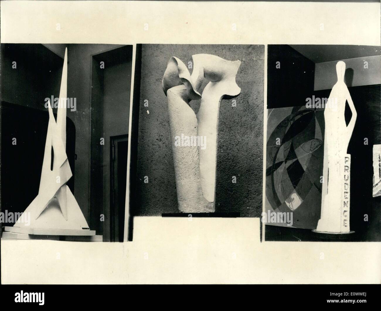 21. März 1964 - zeigen abstrakte Skulpturen, täglichen Jobs und Arbeiter Stockfoto