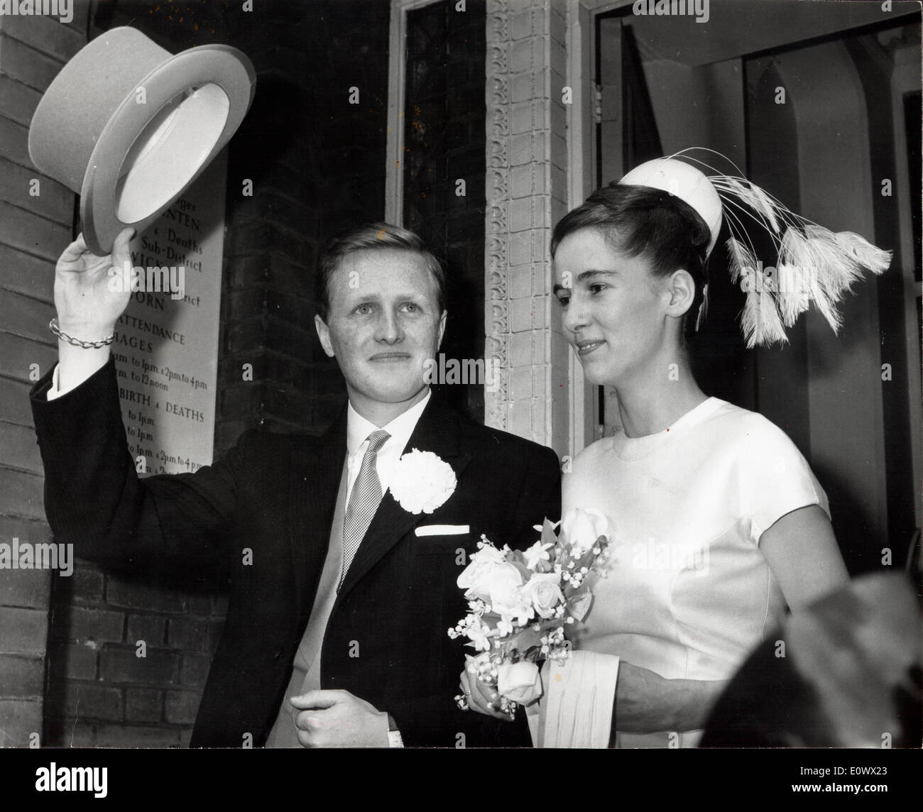 Winston Churchill nach seiner Hochzeit mit Minnie D'Erlanger Stockfoto