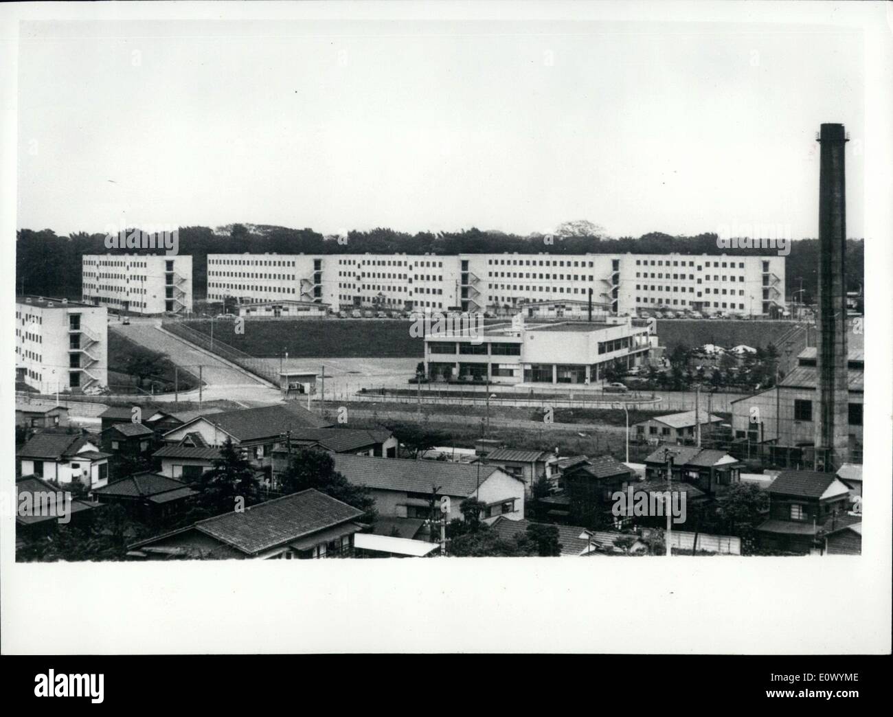 Sept. 09, 1964 - Eröffnung des Olympischen Dorfes In Tokio... Ehemals amerikanischen Besatzungsarmee Wohnungen.: das Olympische Dorf in Yoyogi, Tokio wurde offiziell eröffnet und ist bereit, die Athleten der 98 Nationen unterzubringen. Das Dorf liegt auf dem Gelände einst bekannt als Washington Heights '''' wo Soldaten von der Vereinigte Staaten Armee und ihren Familien lebten. Foto zeigt ein Wohnblock, was für die Athleten vorbereitet wurde - die Wohnungen waren einst durch die US-Armee Besetzung Familien. Stockfoto