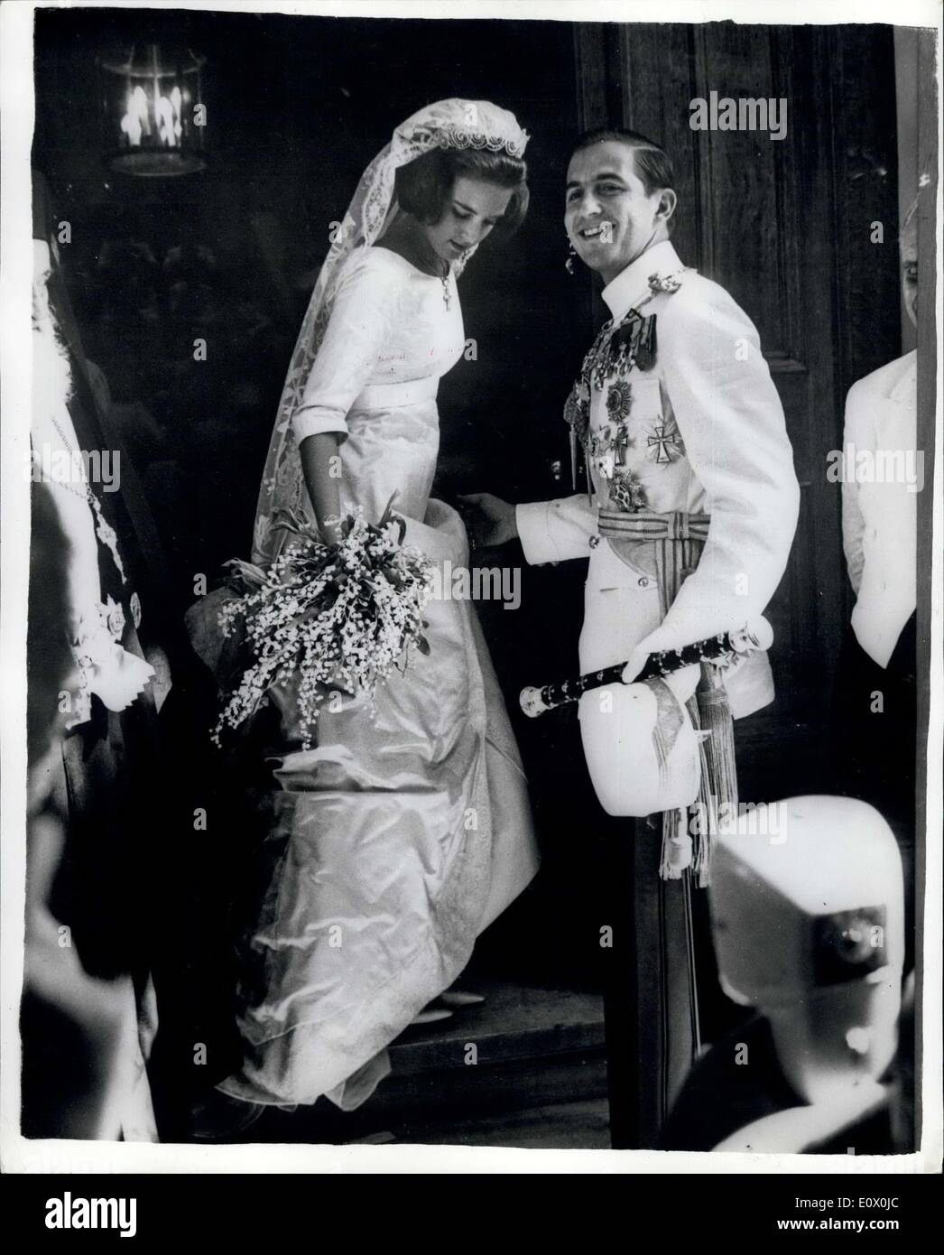 Sept. 19, 1964 König Constantine verheiratete Prinzessin Anna Marie