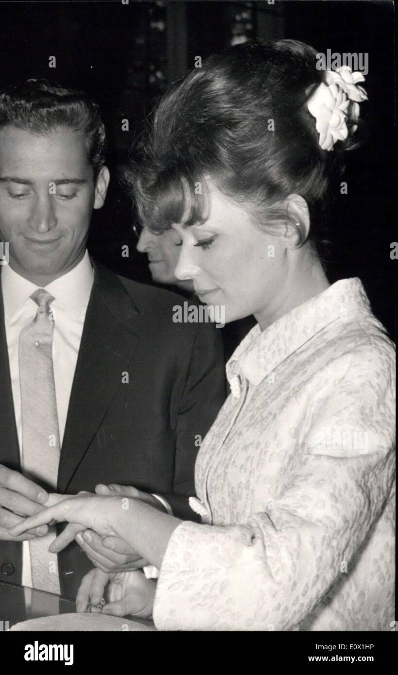 12. Oktober 1964 - Philippe Walh und "der längste Tag '' Star Irina Demick heiraten APRESS.c Stockfoto