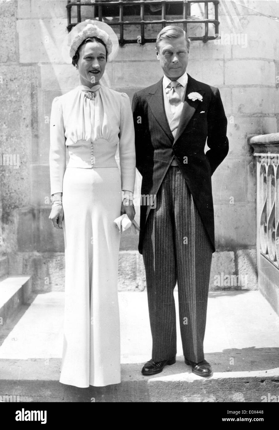 Der Herzog und die Herzogin am Tag ihrer Hochzeit Stockfoto
