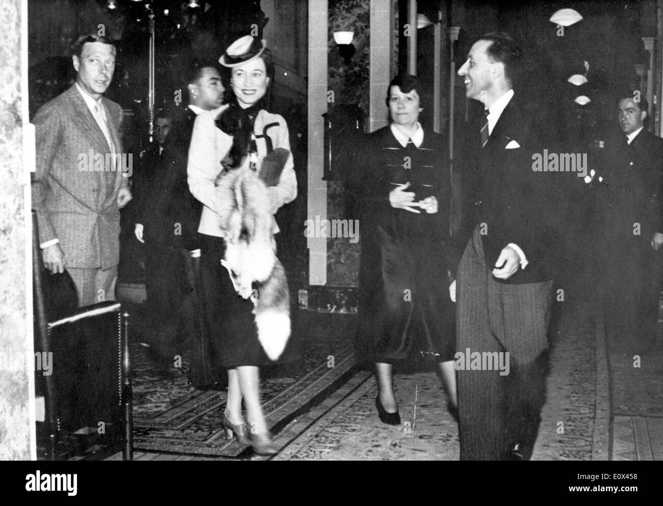 Der Herzog und die Herzogin kommen in Aix-Les-Bains Stockfoto