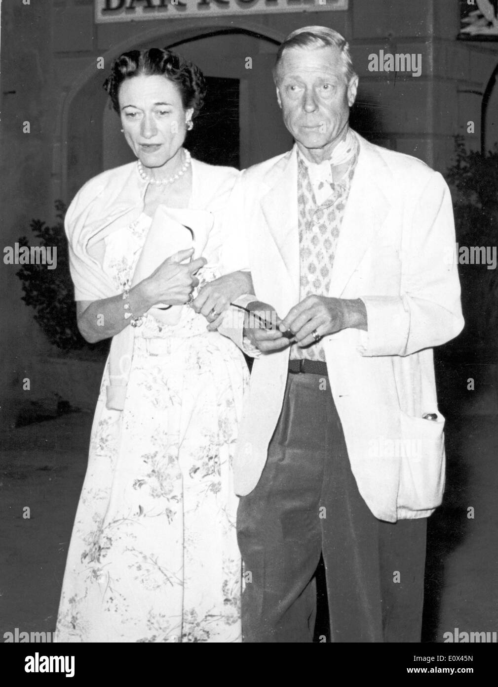 Der Herzog und die Herzogin von Windsor, machen Sie einen Spaziergang im Urlaub Stockfoto