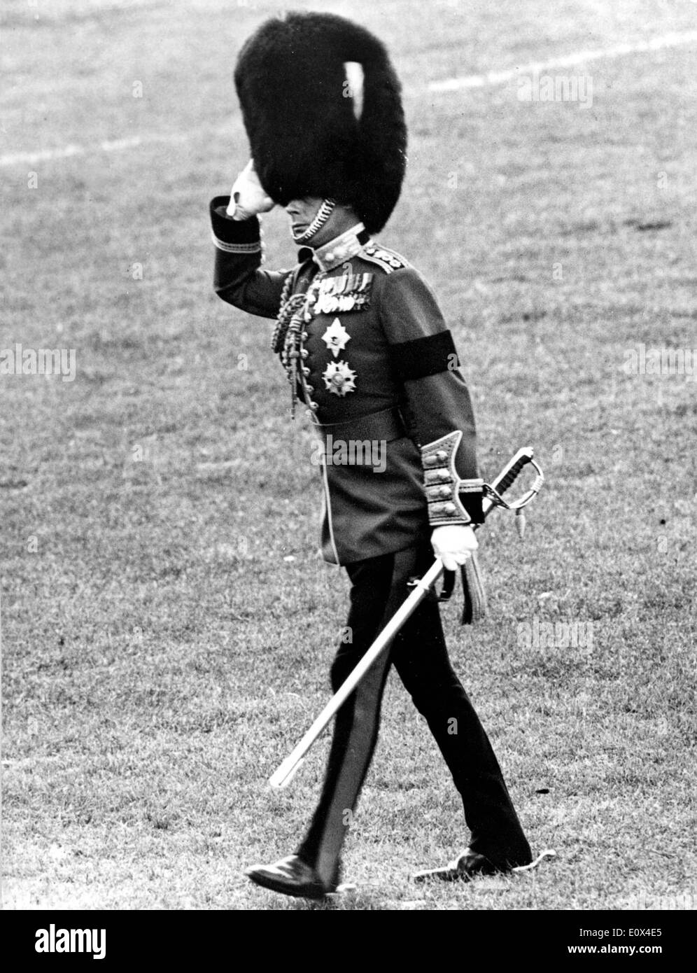 Der Herzog marschieren in die Trooping die Farbe Stockfoto