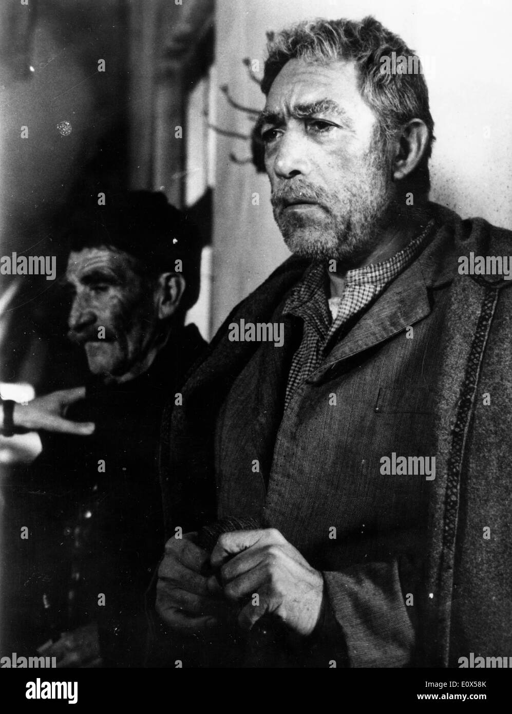Schauspieler Anthony Quinn in einer Szene aus "Zorbas der Grieche" Stockfoto