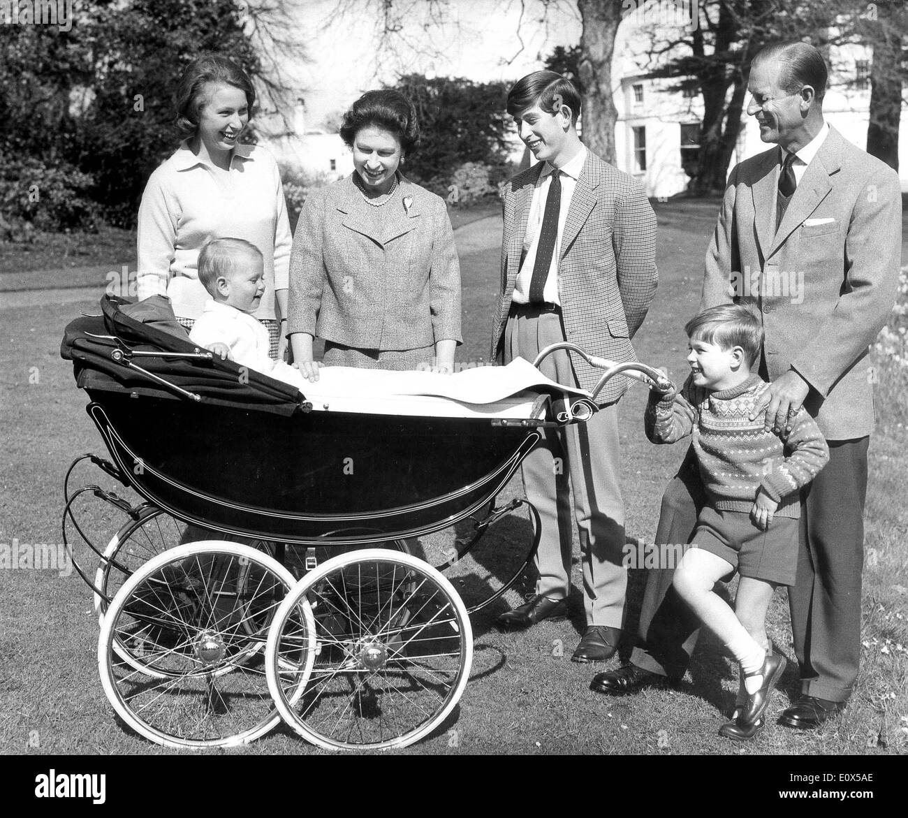 Mitglieder der britischen königlichen Familie außerhalb der Frogmore House Stockfoto